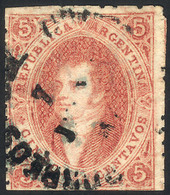 174 ARGENTINA: GJ.28, 6th Printing Perforated, With Rimless Datestamp Of CORRIENTES (+10 - Neufs