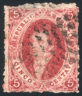 179 ARGENTINA: GJ.33, 7th Printing Perforated, Carmine-rose Color, With Tiny Thin Spot O - Ungebraucht