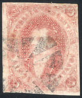 181 ARGENTINA: GJ.34, 8th Printing, In A Rare LIGHT ROSE Color, Mute Circle Of Wedges Ca - Ungebraucht