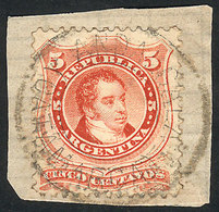 187 ARGENTINA: GJ.38, On Framgne With Complete Cancel Of ANDALGALÁ (CATAMARCA) In Double - Autres & Non Classés