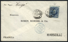 204 ARGENTINA: GJ.55 With Printer Imprint In The Top Margin, Franking Alone A Cover Sent - Autres & Non Classés