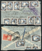257 ARGENTINA: GJ.770, 1P. Map Printed On CHALKY PAPER, 12 Examples + GJ.759 (50c. Petro - Other & Unclassified