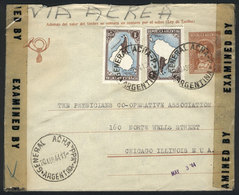 258 ARGENTINA: GJ.770 X2 Uprating A 5c. Moreno PS Cover, Sent Via Airmail From General A - Sonstige & Ohne Zuordnung
