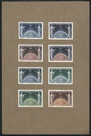 266 ARGENTINA: GJ.975, 1949 UPU 75 Years, Group Of 8 Different Trial Color Proofs On A C - Sonstige & Ohne Zuordnung