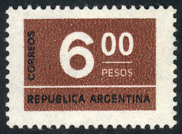 271 ARGENTINA: GJ.1725N, 6P. Figures, Printed On UV NEUTRAL PAPER, VF Quality, Scarce! - Autres & Non Classés