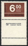 272 ARGENTINA: GJ.1725NCJ, 6P. Figures, Printed On UV NEUTRAL PAPER, With Label Below, V - Autres & Non Classés