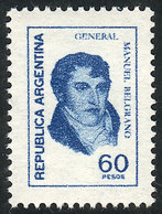 274 ARGENTINA: GJ.1754N, 60P. Belgrano, Printed On UV NEUTRAL PAPER, Excellent Quality, - Other & Unclassified