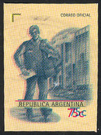 283 ARGENTINA: GJ.2928C, With Variety "shifted Colors Appearing To Be A Double Impress - Other & Unclassified