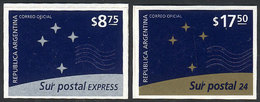 284 ARGENTINA: GJ.2934/5, 1999 Sur Postal, Cmpl. Set Of 2 MNH Values, VF Quality, Catalo - Autres & Non Classés