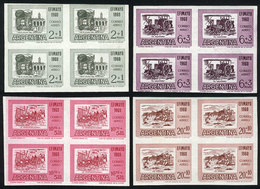 290 ARGENTINA: GJ.1183/6, 1960 May Revolution 150 Years (Philatelic Expo, Vintage Means - Airmail