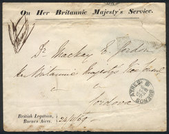 331 ARGENTINA: Cover With Printed Head "On Her Britannic Majesty's Service" - "Briti - Other & Unclassified