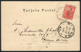 353 ARGENTINA: PC Sent From Rosario To B.Aires On 23/MAY/1905, Franked By GJ.222, With - Autres & Non Classés