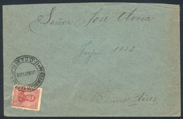 355 ARGENTINA: Cover Franked By GJ.292 Sent To B.Aires, With The Rare Railway PO Cancel - Other & Unclassified