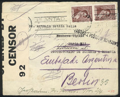 372 ARGENTINA: Cover Franked By Pair GJ.801, Sent From Buenos Aires To The Protectorate - Autres & Non Classés