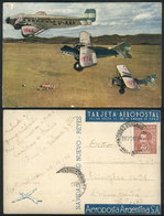 374 ARGENTINA: Special New Year Greeting Card Of Aeroposta Argentina S.A., Sent From Com - Autres & Non Classés