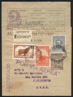 375 ARGENTINA: 3c. San Martín Wrapper With Additional Postage Of 85c. (total 88c., Inclu - Autres & Non Classés