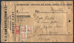 377 ARGENTINA: Cover "with Samples Without Value" Sent By Registered Mail From Buenos - Autres & Non Classés