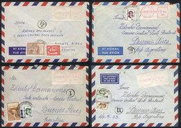 386 ARGENTINA: 20 Covers Sent From Yugoslavia To Buenos Aires, All With Meter Postages A - Autres & Non Classés