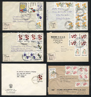 390 ARGENTINA: 30 Covers Used In 1980/90s With Postages With Stamps Of The FLOWERS Issue - Autres & Non Classés