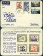 445 AUSTRALIA: Card Franked With The Set Of The MELBOURNE OLYMPIC GAMES (+ 4 Interesting - Autres & Non Classés