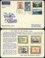 445 AUSTRALIA: Card Franked With The Set Of The MELBOURNE OLYMPIC GAMES (+ 4 Interesting - Other & Unclassified