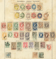 459 AUSTRIA: Old Collection In Album Pages, Including A Number Of Good Stamps And Scarce - Autres & Non Classés