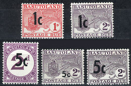 469 BASUTOLAND: Sc.J5/8 + J8a, Complete Set Of 5 Values, MNH, Excellent Quality! - Autres & Non Classés