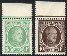 472 BELGIUM: Sc.189/190, 1926/7 5Fr. And 10Fr., MNH, Very Fine Quality, Catalog Value US - Autres & Non Classés