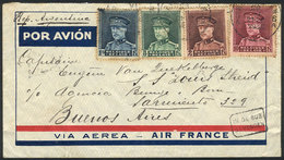 475 BELGIUM: Airmail Cover With 4-color Postage (total 18.75Fr., Sc.235/6 + Other Values - Autres & Non Classés