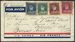 475 BELGIUM: Airmail Cover With 4-color Postage (total 18.75Fr., Sc.235/6 + Other Values - Sonstige & Ohne Zuordnung