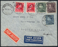 476 BELGIUM: Airmail Cover Franked 18.75Fr., Sent From Malmedy To Argentina On 4/OCT/193 - Autres & Non Classés