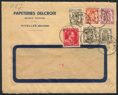 478 BELGIUM: Cover Franked By Stamps With Commercial PERFINS "P.D.B.", Sent From Nive - Autres & Non Classés