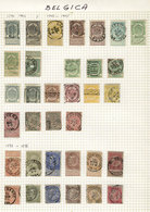 481 BELGIUM: Collection In Pages, Including Interesting Old Stamps And Also Modern Examp - Sammlungen