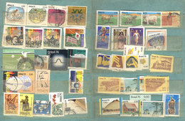 497 BRAZIL: "Home-made" Stockbook With About 300/400 Mint Or Used Commemorative Stamps, - Other & Unclassified