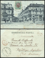 500 BULGARIA: Postcard (Sofia, Commercial Street, Tram) Franked With 5c., Sent To Argent - Autres & Non Classés