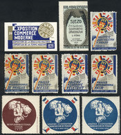 523 CZECHOSLOVAKIA: 10 Old Cinderellas, Very Thematic, Colorful And Interesting Group! - Vignetten (Erinnophilie)