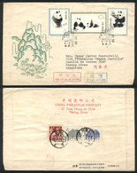 560 CHINA: Sc.708/710, 1963 Giant Pandas, The Set Of 3 Values (+ Other Stamps On Back) O - Sonstige & Ohne Zuordnung