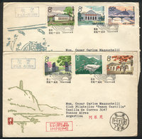 566 CHINA: Sc.760/765, 1964 Yanan Landscapes, The Set Of 6 Values On 2 FDC Covers Sent T - Autres & Non Classés