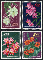 609 CHINA - TAIWAN: Sc.1386/1389, 1964 Cactus Flowers, Cmpl. Set Of 4 Values, Mint Light - Sonstige & Ohne Zuordnung