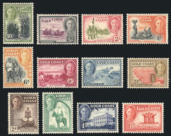 640 COSTA DE ORO: Sc.130/141, 1948 Complete Set Of 12 Mint Values, VF Quality! - Côte D'Or (...-1957)