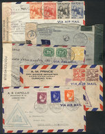 646 CURACAO: 5 Covers Sent To Argentina Between 1940 And 1944, ALL Censored, Fine Genera - Curacao, Netherlands Antilles, Aruba