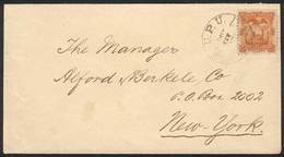 670 ECUADOR: Cover Franked With 10c. (Sc.15), Sent From Guayaquil To New York On 13/OC/1 - Equateur