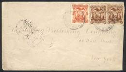 673 ECUADOR: Cover Franked With 1c. Pair + 10c. (Sc.12 Pair + 15), Sent From Guayaquil T - Ecuador