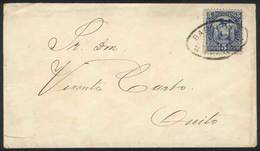 683 ECUADOR: Cover Franked With 5c. (Sc.21) Sent To Quito, With Interesting Oval Cancel - Ecuador