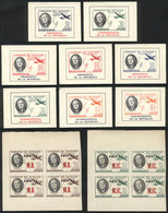 698 ECUADOR: Year 1949, Roosevelt, Complete Set Of 20 Values In Blocks Of 4 + Complete S - Ecuador