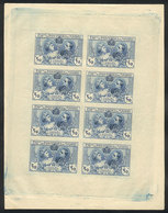 705 SPAIN: 1907 50c. Industrial Exposition Of Madrid, Trial Color Proof In Blue (Galvez - Autres & Non Classés