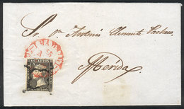 709 SPAIN: 25/NO/1850 Madrid - Mérida: Entire Letter Franked By Sc.1 (6c. Black) Of Goo - Autres & Non Classés