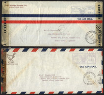 725 UNITED STATES: 6 Airmail Covers Sent To Argentina In 1943 And 1944, All With Meter P - Marcophilie