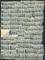 740 FRANCE: Yvert 394, 1938 Port Of St. Malo, 145 Very Good Used Stamps (including 3 Blo - Sonstige & Ohne Zuordnung