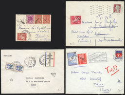 748 FRANCE: 4 Covers Used Between 1936 And 1972, All WITH POSTAGE DUES: From Argelia To - Other & Unclassified